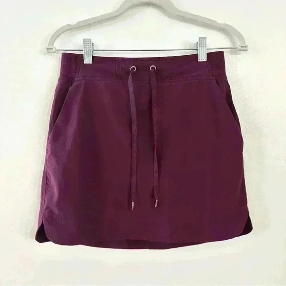 Athleta Midtown Skort Wild Bloom Purple Elastic Waist Athleisure Womens Sz 2 - Picture 2 of 13